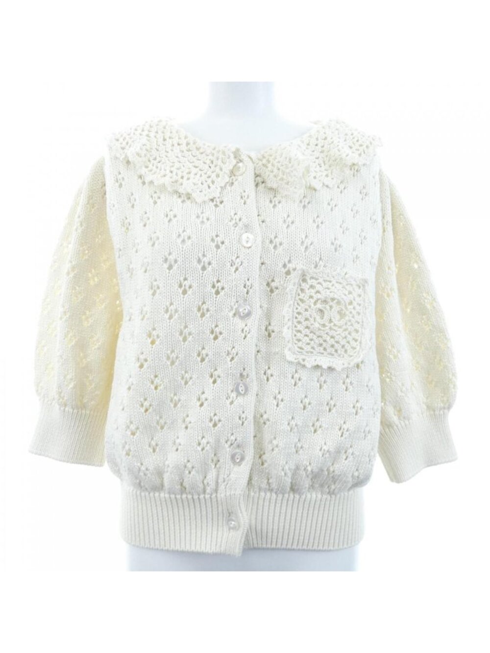 Celine Cropped Cardigan White
